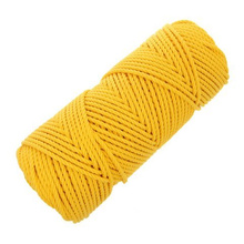 Sznurek bawełniany skręcany linka 3PLY do makramy żółty słonecznikowy 3mm ~100m