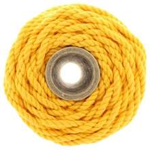 Sznurek bawełniany skręcany linka 3PLY do makramy żółty słonecznikowy 3mm ~100m