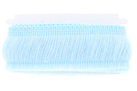 Taśma Frędzle Tekstylne Odzieżowe na Taśmie Ozdobne Niebieski 40mm 1m