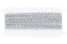 Taśma Tasiemka Pasmanteryjna Ozdobna Metalizowana Wstążka Kolor Srebrny 8mm 1m