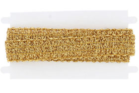 Taśma Tasiemka Pasmanteryjna Ozdobna Metalizowana Wstążka Kolor Złoty 16mm 1m