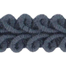 Taśma bawełniana dekoracyjna 100% bawełny ciemny szary 11mm 25m