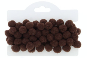 Taśma z Pomponikami Brązowy Ciemny 20mm Pompony 10mm 1m