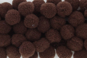 Taśma z Pomponikami Brązowy Ciemny 20mm Pompony 10mm 25m