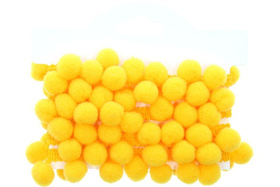 Taśma z Pomponikami Pomarańczowy 20mm Pompony 10mm 1m