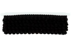 Taśma z Wypustkami Pomponikami Dekoracyjna Tapicerska Pompony Czarny 9mm 25m