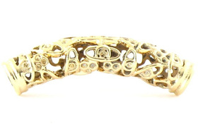 Tunel Ozdobny do Rzemienia Shamballa Kc Gold 48x18mm 1 szt