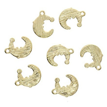 Wisiorek Zawieszka Emaliowana Święta Księżyc 19x15mm 2szt