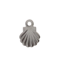 Zawieszka Stal Chirurgiczna Muszelka 7.5x5.5x0.8 mm 10szt