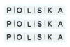 Koraliki Akrylowe Kostka Zestaw Napis POLSKA 6x6mm