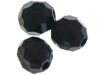 Koraliki Akrylowe Kryształki Szlifowane Kula Czarny 16mm ~20szt