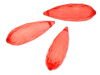 Koraliki Akrylowe Kryształki Szlifowane Łezki Czerwony 34mm 4szt