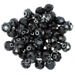 Koraliki Kryształki Szlifowane Fasetowane Rondelle Platerowany Czarny 6x8mm 20cm ~33szt