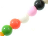 Koraliki Szklane Powlekane Gładkie Mix Kolorów 6mm 20cm ~33szt Sznur