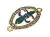 Łącznik do Shamballa Disco Gold Oko Granatowy 33x20mm 1szt