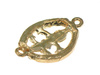 Łącznik do Shamballa Disco Gold Oko Granatowy 33x20mm 1szt