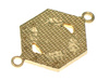 Łącznik do Shamballa Disco Sześciokąt KC Gold Żółty 22x35mm 1 szt
