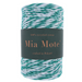 Mia Mote™ Classic Line Sznurek bawełniany skręcany do makramy 2mm chalk + malachite green
