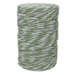 Mia Mote™ Classic Line Sznurek bawełniany skręcany do makramy 3mm green jasper + basalt grit