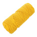 Sznurek bawełniany skręcany linka 3PLY do makramy żółty słonecznikowy 3mm ~100m