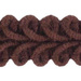 Taśma bawełniana dekoracyjna 100% bawełny brąz 11mm 25m