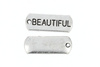 Zawieszka Metalowa Blaszka Beautiful 21x8mm 1szt
